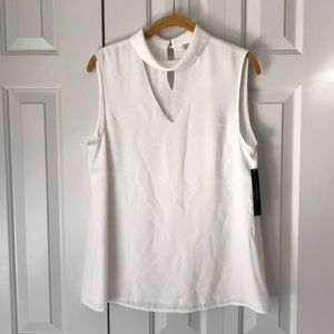 NWT Tahari ivory white tank top size M